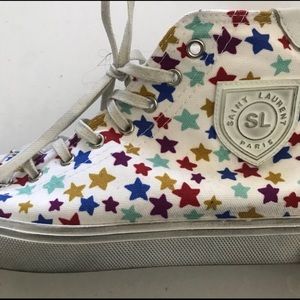 YSL Saint Laurent High Top Star Sneakers 9.5